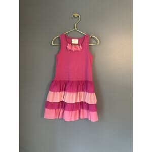 Hanna Andersson Chiffon Ruffle Pink Tank Dress‎
